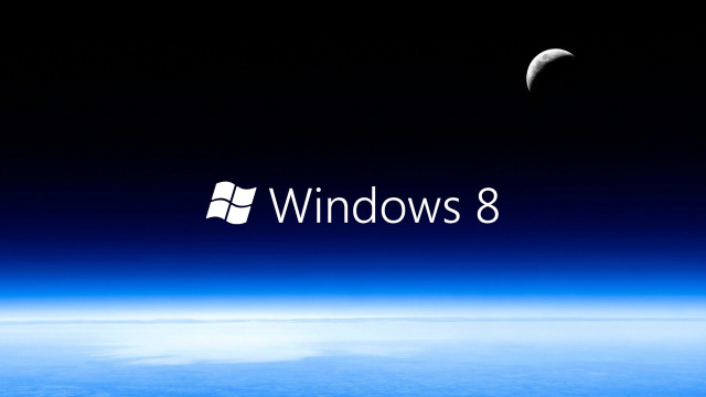 Moon window8 logo sky earth free wallpaper - medium preview image