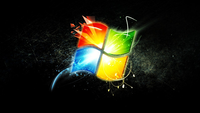 Computer logo dark background paint free wallpaper - medium preview image