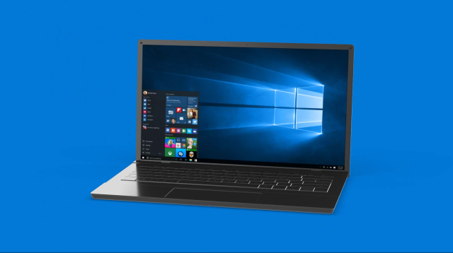 Laptop windows screen blue background free wallpaper - medium preview image