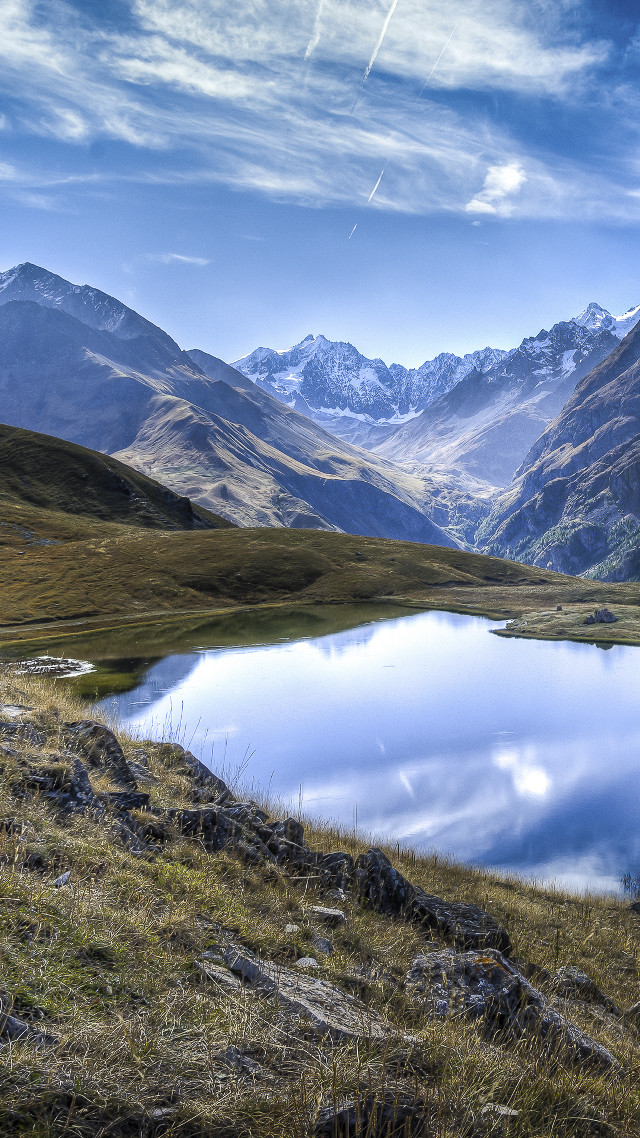 Mountain lake background clouds scenery #3 free wallpaper - medium preview image