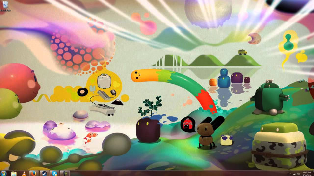 Cartoon characters computer screen colorful free wallpaper - medium preview image