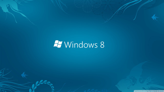 Blue background blue flower windows free wallpaper - medium preview image