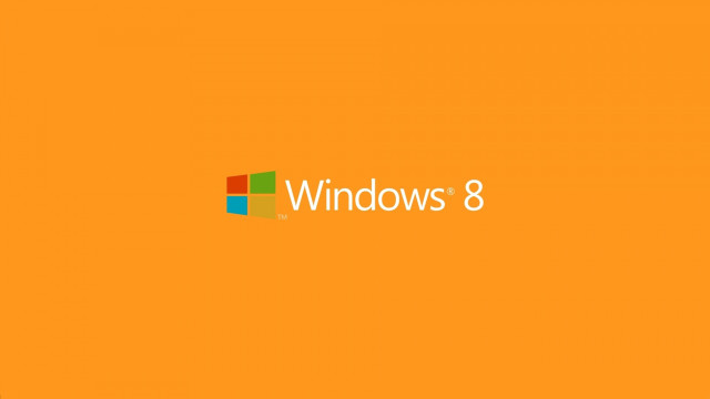 Yellow background windows8 logo white free wallpaper - medium preview image