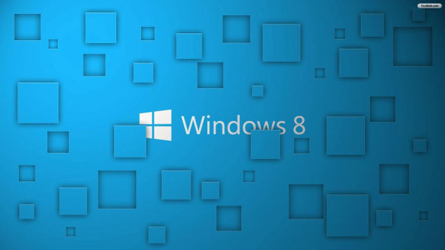 Blue wall windows8 logo squares free wallpaper - medium preview image