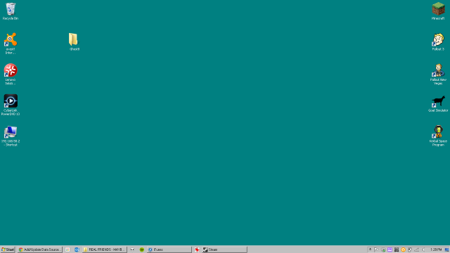 Computer screen icons blue cat free wallpaper - medium preview image