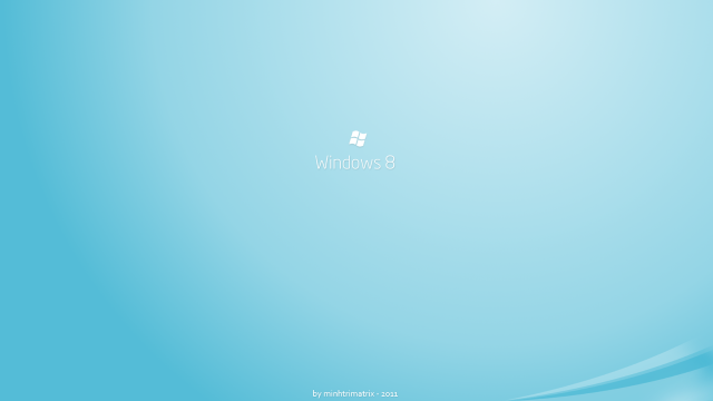 Blue wave gradient minimalism logo free wallpaper - medium preview image