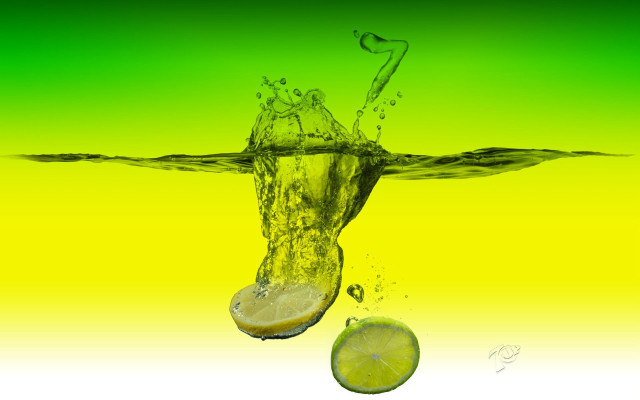Lime splashing green yellow liquid free wallpaper - medium preview image