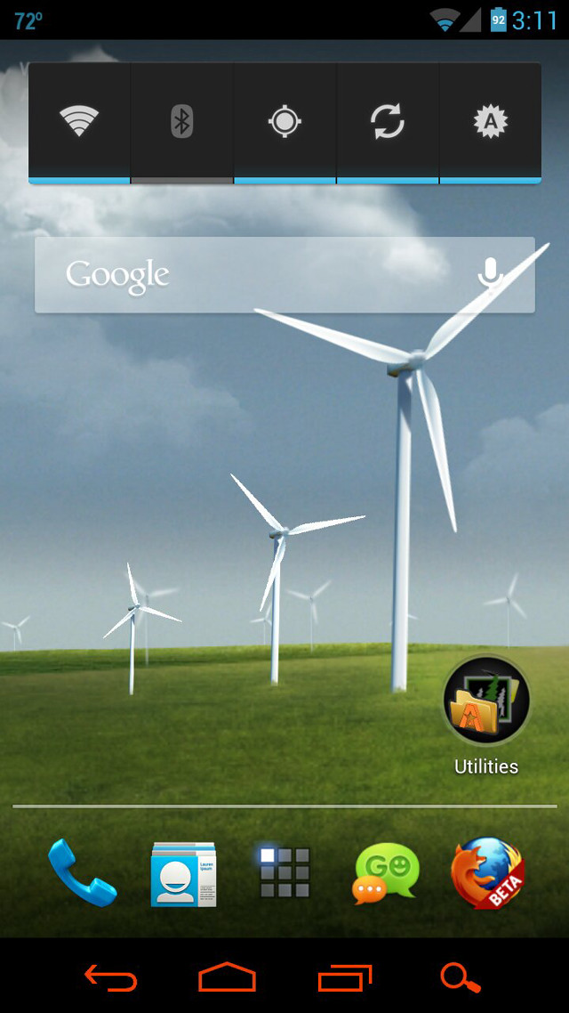 Cell phone windmills sky clouds free wallpaper - medium preview image