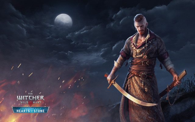 Man sword fire sky full free wallpaper - medium preview image