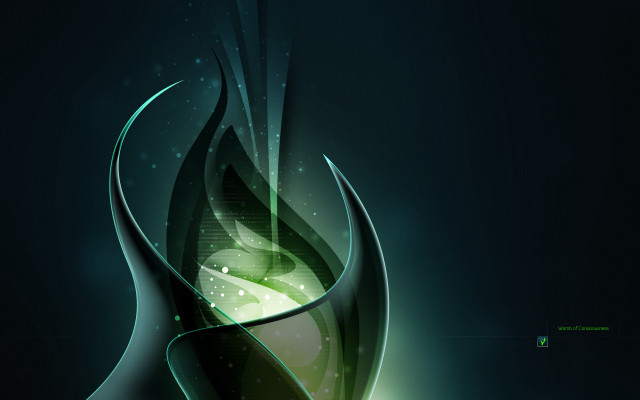 Green abstract background swirl design free wallpaper - medium preview image