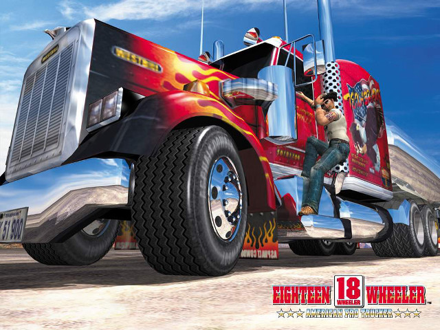Cartoon character truck flames man free wallpaper - medium preview image