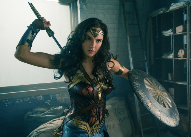 Woman wonder costume sword shield free wallpaper - medium preview image