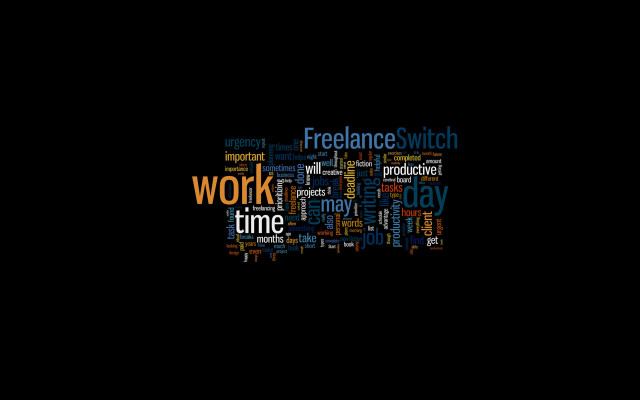 Work time word cloud multilingual free wallpaper - medium preview image