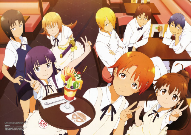 Group people sitting table food free wallpaper - medium preview image