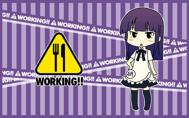 Girl knife fork sign working free wallpaper - medium preview image