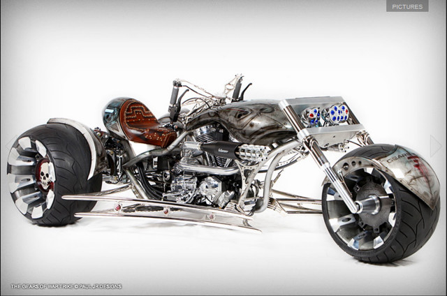 Motorcycle custom painted sidecar wheel free wallpaper - medium preview image