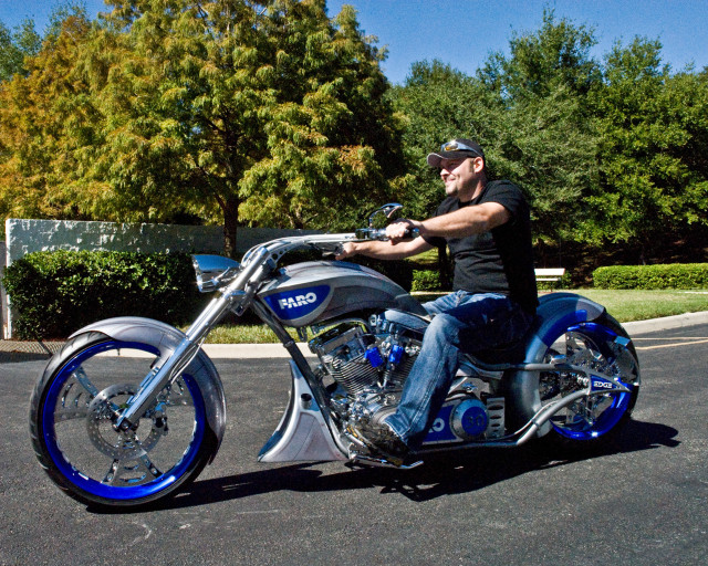 Man motorcycle forest sunny airbrush free wallpaper - medium preview image
