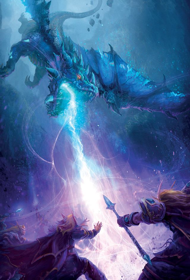 Couple dragon sky sword lightning free wallpaper - medium preview image