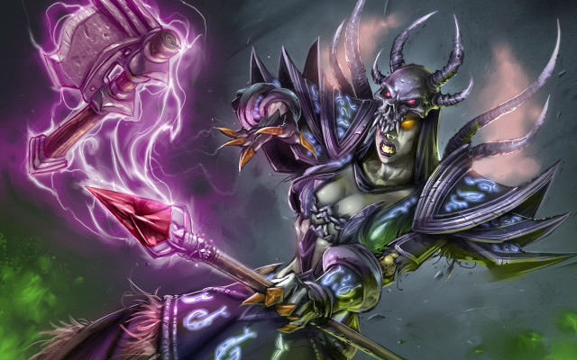 Woman sword demon outfit hammer free wallpaper for desktop - medium preview image