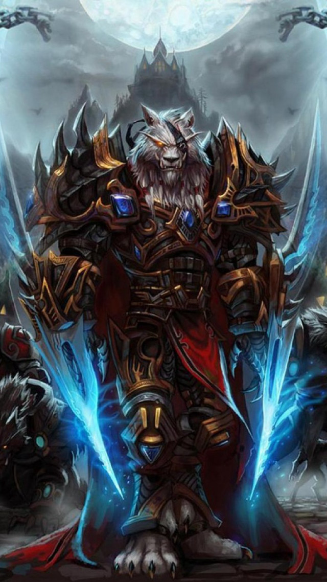 Warcraft demon face blue eyes free wallpaper - medium preview image