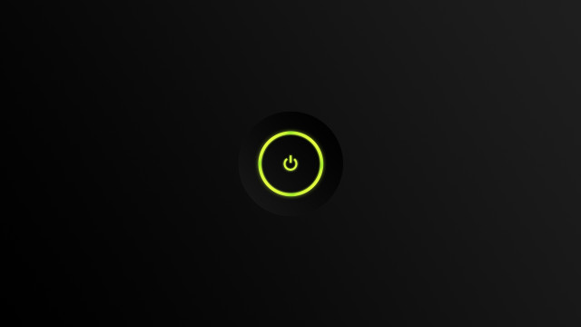 Black background green light circle free wallpaper - medium preview image