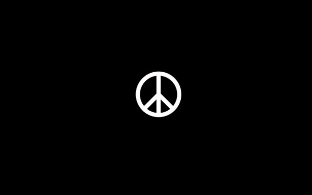 Peace sign dark background white free wallpaper - medium preview image