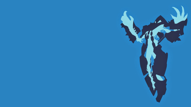 Blue silhouette outstretched arms vector free wallpaper - medium preview image