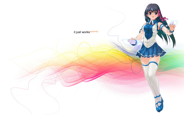 Girl short dress coffee cellphone free wallpaper - medium preview image