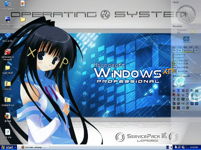 Desktop anime character windows xp free wallpaper - medium preview image