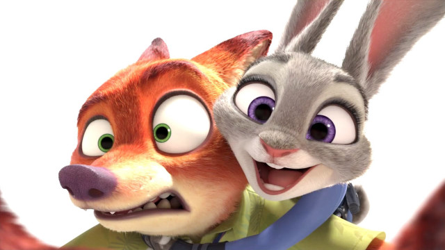 Cartoon animals couple standing white free wallpaper - medium preview image