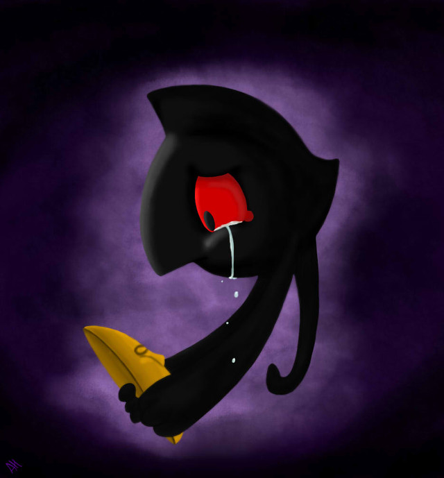 Black cat red nose banana free wallpaper - medium preview image