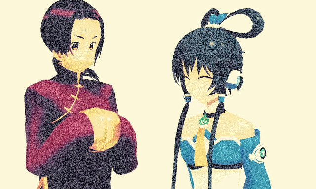 Anime characters standing next to #4 free wallpaper - medium preview image