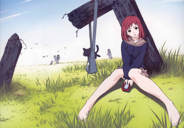 Girl sitting tree stump soda free wallpaper - medium preview image