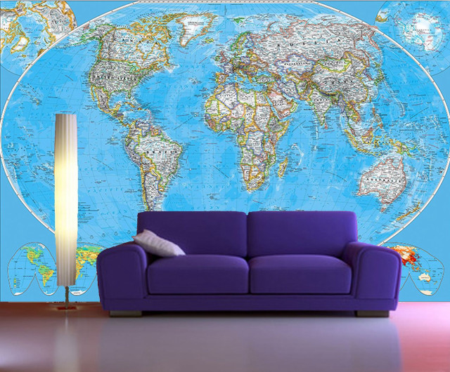 Living room purple couch map free wallpaper - medium preview image