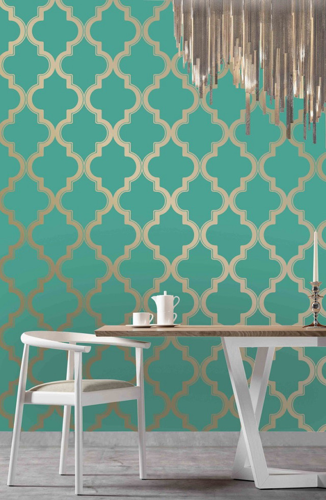 Dining room table chairs gold free wallpaper - medium preview image
