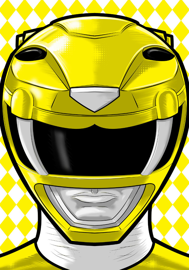 Yellow helmet checkered background pop free wallpaper - medium preview image