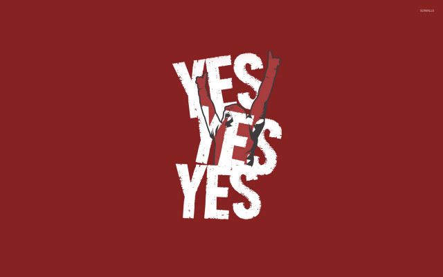 Red background white text yes free wallpaper - medium preview image