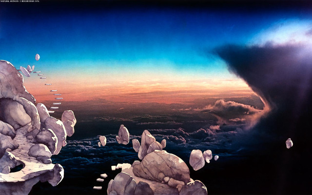 Sky clouds rocks foreground background free wallpaper - medium preview image
