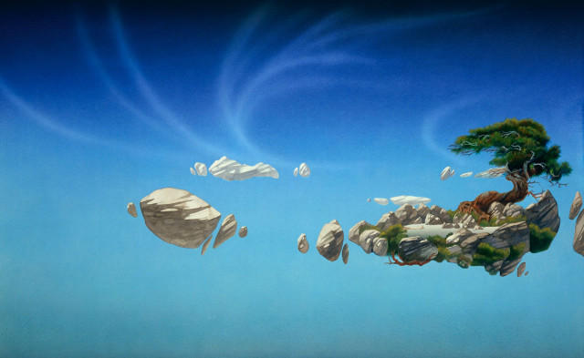 Tree rocks clouds bird desert free wallpaper - medium preview image