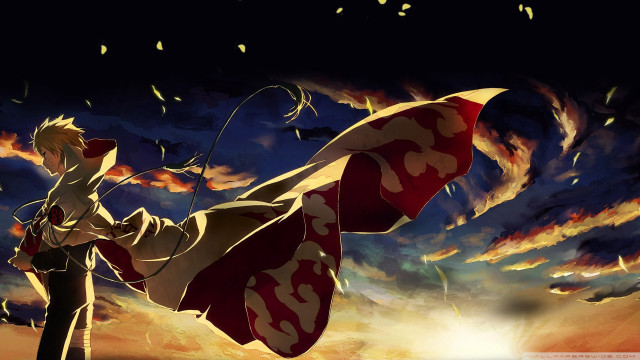 Man holding flag sky clouds free wallpaper - medium preview image