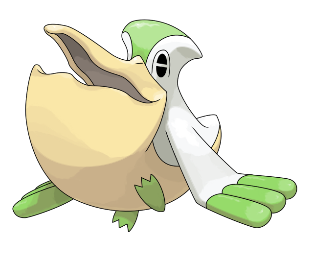 Cartoon bird large beak green free wallpaper - medium preview image