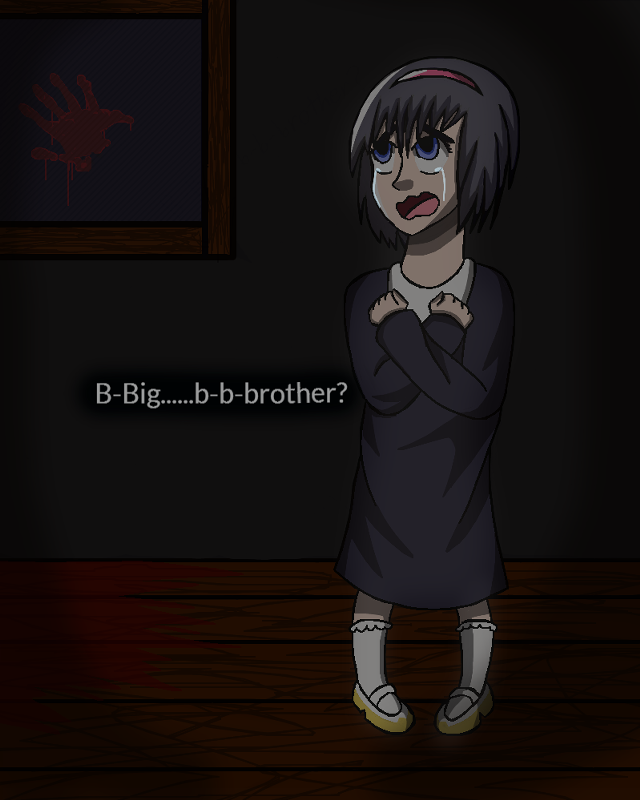 Cartoon woman dark room arms free wallpaper - medium preview image