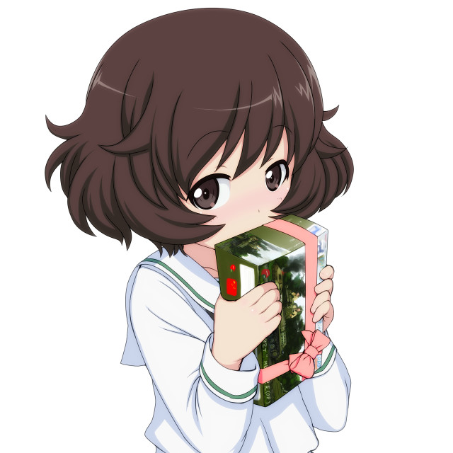 Girl holding box house tree free wallpaper - medium preview image