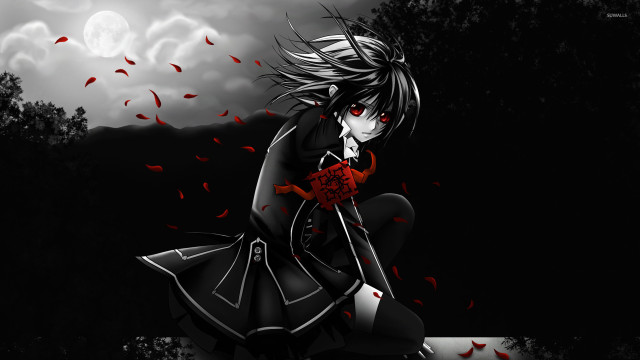 Woman ledge rose moon gothic free wallpaper - medium preview image