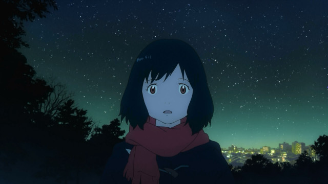 Woman scarf sky night stars free wallpaper - medium preview image