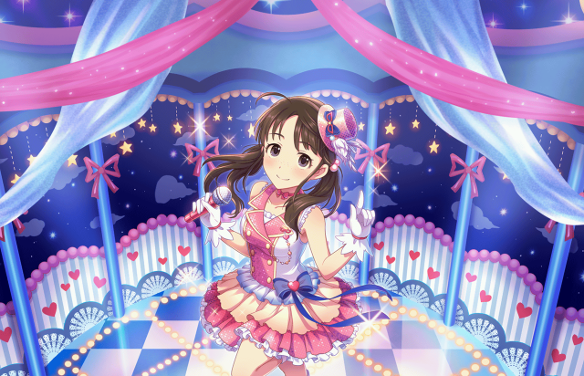 Pink girl rococo hologram starry free wallpaper - medium preview image
