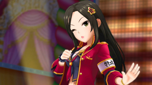 Red uniform hologram green eyes free wallpaper - medium preview image