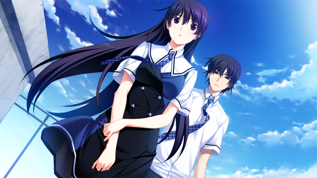 Anime characters blue sky clouds #6 free wallpaper - medium preview image