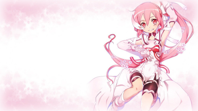 Pink haired girl white dress #7 free wallpaper - medium preview image