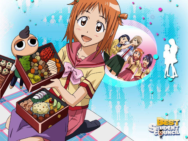 Girl holding box food with free wallpaper - medium preview image